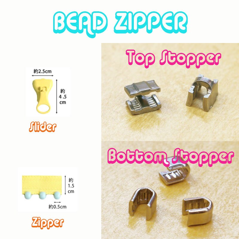 Chunky Zipper Bead Zipper Jelly Bead Zipper Etsy