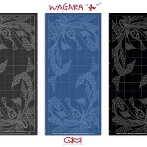 Wagara Sashiko Panel | Preprinted Cotton 100% | 45.5cm (18") x 104cm (41") | Noshi Gift | Designed by Hitomi Fujita | FLAT RATE SHIPPING