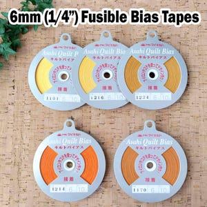 Textilband 6 mm (1/4 &quot;) x 10 m (11y) - Schrägband | Gewebtes Schrägband | Aufbügelbares Schrägband | Versandpauschale
