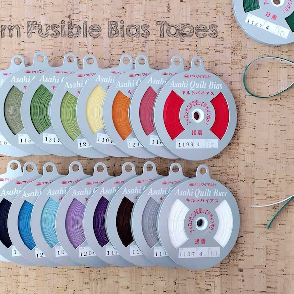 Fusible Bias Tape 4mm (1/8") x 10m (11y) - Stained Glass Bias | Iron On Bias Tape | FLAT Rate Shipping