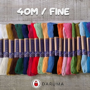 Daruma Sashiko fijne draad 4 draden | 40 m | 100% katoen | FORFAITAIRE VERZENDING