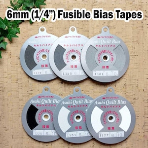 Textilband 6 mm (1/4 &quot;) x 10 m (11y) - Schrägband | Gewebtes Schrägband | Aufbügelbares Schrägband | Versandpauschale