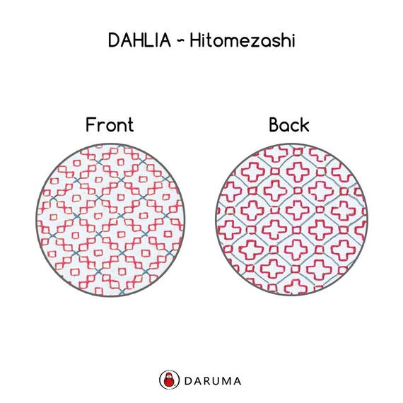 Daruma Sashiko Sampler | Sashiko Panel | Pre-printed Cotton