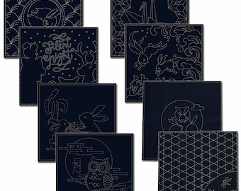 Sashiko Cloth Preprinted Cotton Hand-Printed | FLAT RATE SHIPPING