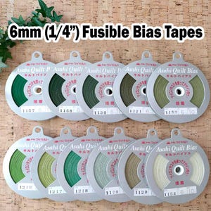 Textilband 6 mm (1/4 &quot;) x 10 m (11y) - Schrägband | Gewebtes Schrägband | Aufbügelbares Schrägband | Versandpauschale