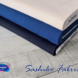 Olympus Sashiko Fabric | 110cm width | Cotton 100% | Sold in 25 cm increments (= 0.27 yards) | FLAT RATE SHIPPING