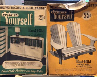 1940's Build it Yourself WoodWorking Patterns Easi-Bild Lot of 3