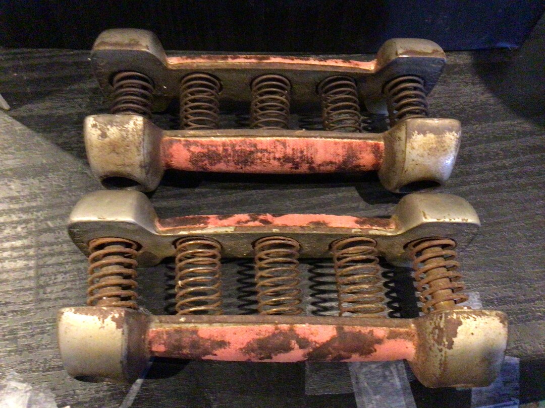 Eugene Sandow's Spring Grip Dumbbells c. 1899 Strongman Etsy.de