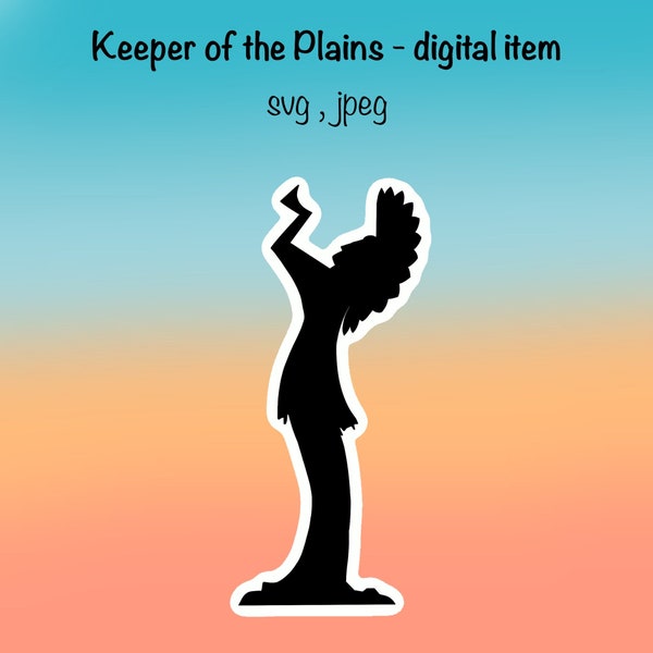 Keeper of the Plains, Wichita, Kansas, Keeper of the Plains SVG, Cut File, Cricut Cut files, Silhouette cut files, ICT, window decal