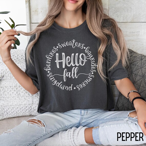Comfort Colors Hello Fall Shirt, Hello Fall T Shirt, Pumpkin Patch T Shirt, Family Pumpkin Patch Shirt, cute fall tee, Cute Fall Outfit