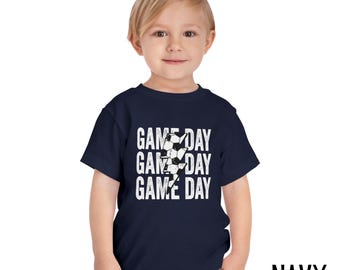 Toddler Bella and Canvas Soccer Game Day Shirt, Soccer Toddler T Shirt, Soccer Kids Shirt, Soccer Game Day Shirt, Cute Kids Sports Game Day