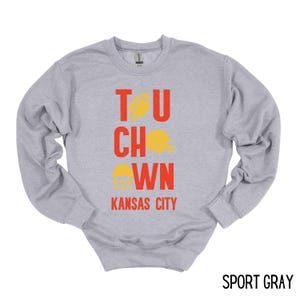 Gildan-sweater, touchdown-sweater, touchdown-shirt, Kansas City-sweater, voetbalsweater, KC-sweater, cadeau Kansas City, KC