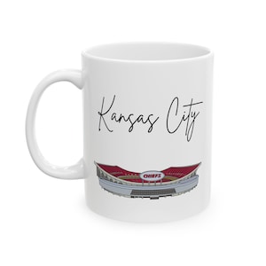 Taza con punta de flecha de Kansas City, colección de tazas de KC, taza de Kansas City, monumentos de Kansas City, KC, Kansas, Missouri, regalo de inauguración de la casa, KCK, kcmo