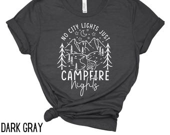 Campfire Nights Tee, Adventure Outfit, Camping T-Shirt, Nature Lover Gift, Outdoor Apparel, Camping Lover, Hiking Tee, Camping Gear, Summer
