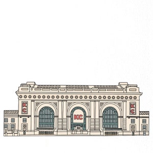 Kansas City Union Station, Kansas City Wahrzeichen, Kansas City Digitalbilder, digitaler Download, digitale Kunst, KC Kunst, Kansas City Skyline,