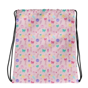 Girls Pink Dance Drawstring Bag, Girls Dance Bag, Cute Girls Ballet Bag, Girls Dance Bag, Girls ballet Gift, Dance gift