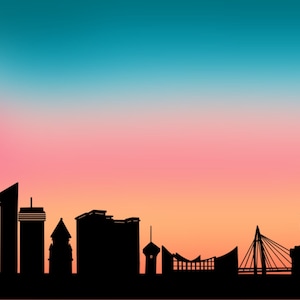Wichita Kansas Skyline, jpeg, Wichita Sunset, Downtown Wichita Kansas, City Skyline, ICT, Wichita gift, digital print, Wichita Digital print