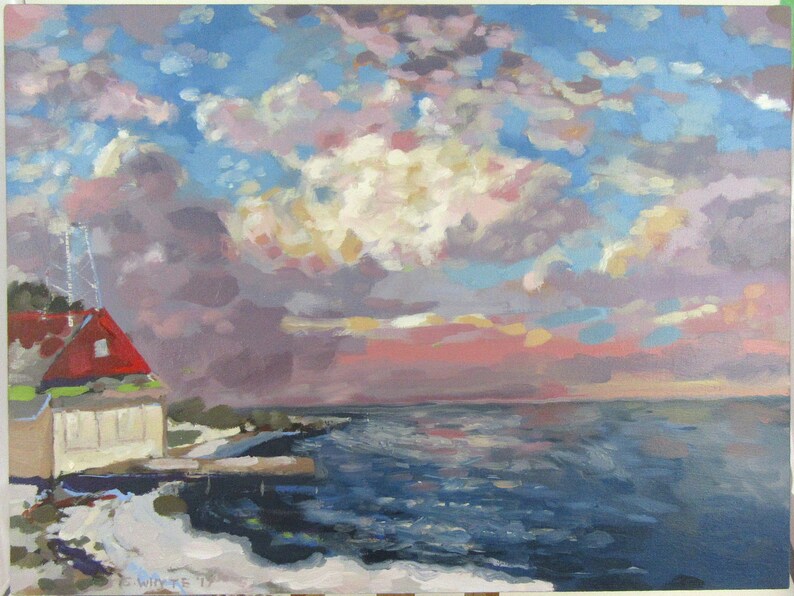 16 x 12 Oil Painting on Wood Panel Landscape Original Etsy