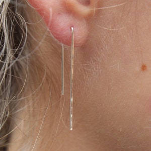 Lightweight Long Threader Earring,Dainty Thin Earrings, Hanging Earrings image 1