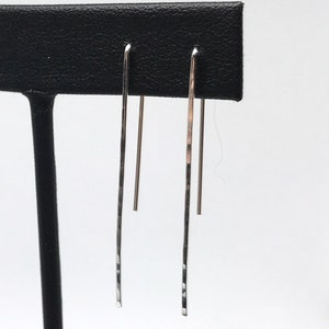 Lightweight Long Threader Earring,Dainty Thin Earrings, Hanging Earrings image 3