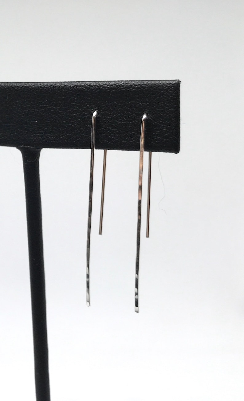 Lightweight Long Threader Earring,Dainty Thin Earrings, Hanging Earrings image 3