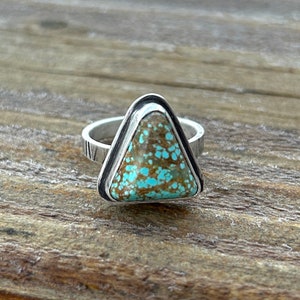 Natural Turquoise Ring, Boho Turquoise Jewelry