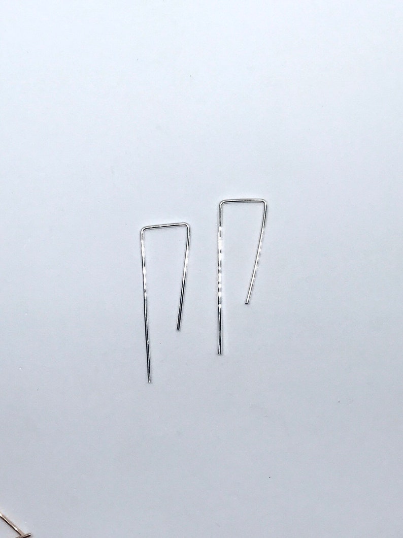 Lightweight Long Threader Earring,Dainty Thin Earrings, Hanging Earrings image 8