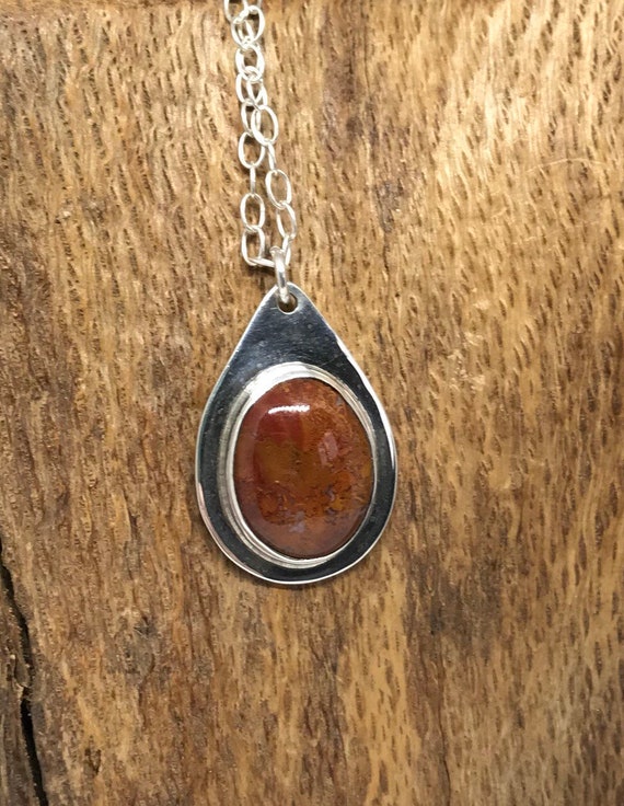 Red Stone Necklace Gemstone Jewelry Sterling Silver - Sterling Silver Red Stone Pendant Red Stone Necklace Gemstone Jewelry Sterling Silver - Sterling Silver Red Stone Pendant