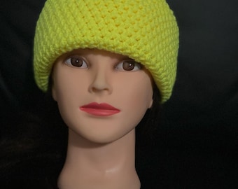 Masque de ski et bonnet cagoule jaune fluo