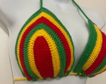 Crochet Jamaica bikini top