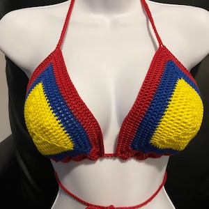 Colombia, Ecuador and Venezuela crochet bikini top.