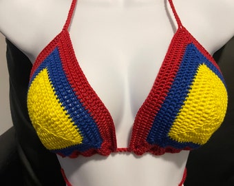 Colombia, Ecuador and Venezuela crochet bikini top.