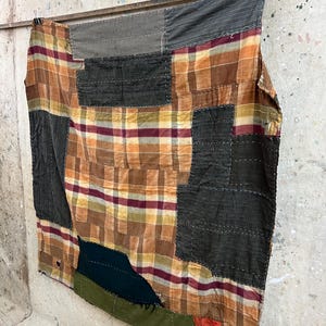 Vintage Japanese various fabric patched fabric #3665