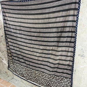 Vintage Japanese strip 5 panel rug #3440