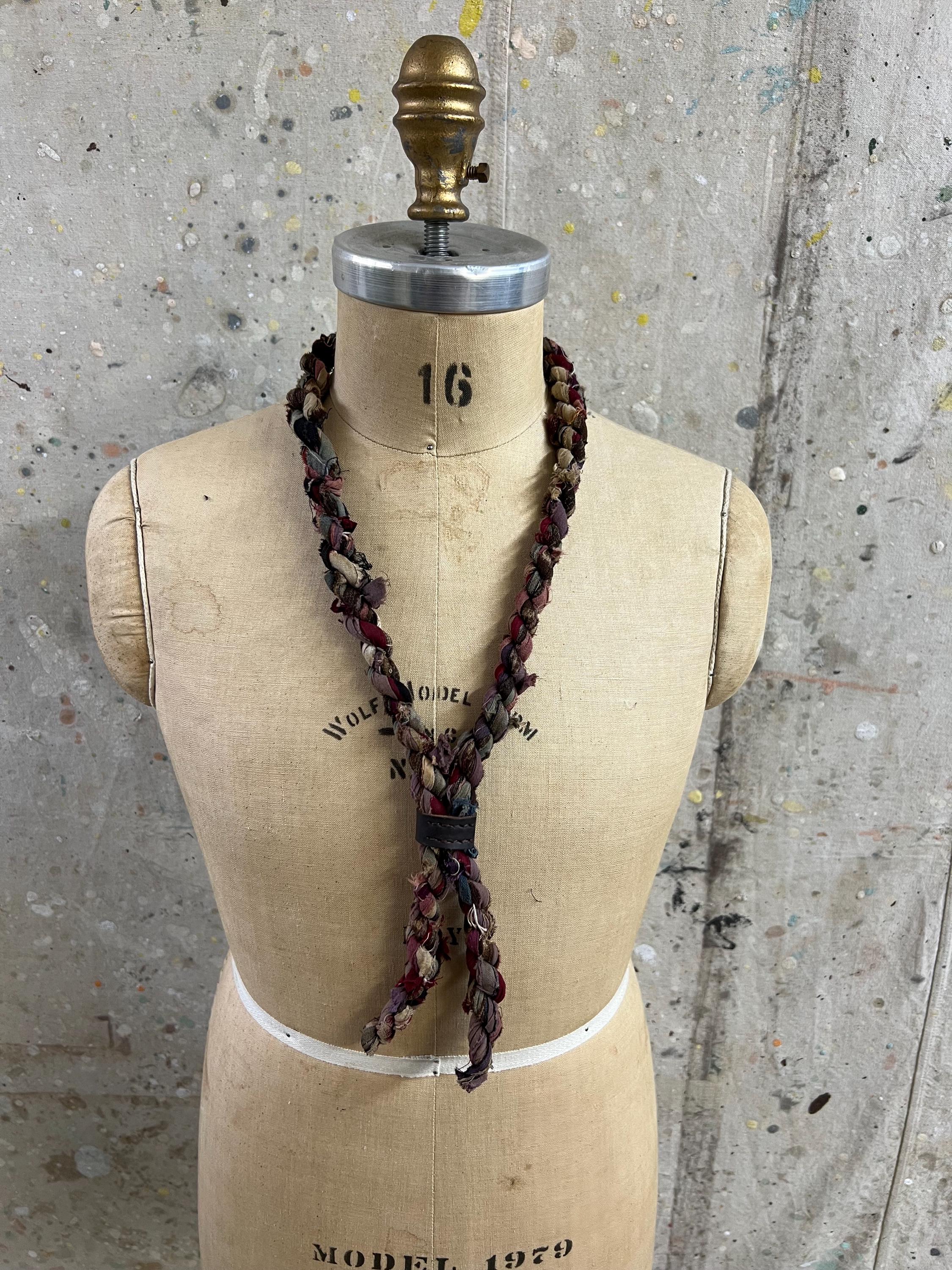 Vintage Japanese Cotton Famer's Braiding Rope Necklace #3994 - Etsy