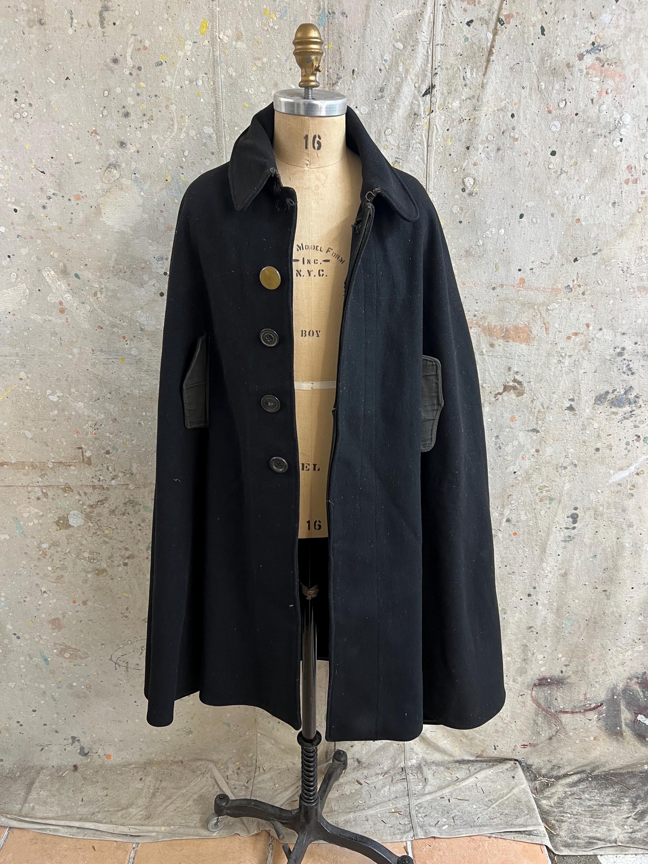 希少 vintage japan inverness coat Vintage Japanese Tonbi Cloak – Early 20th Century Inverness