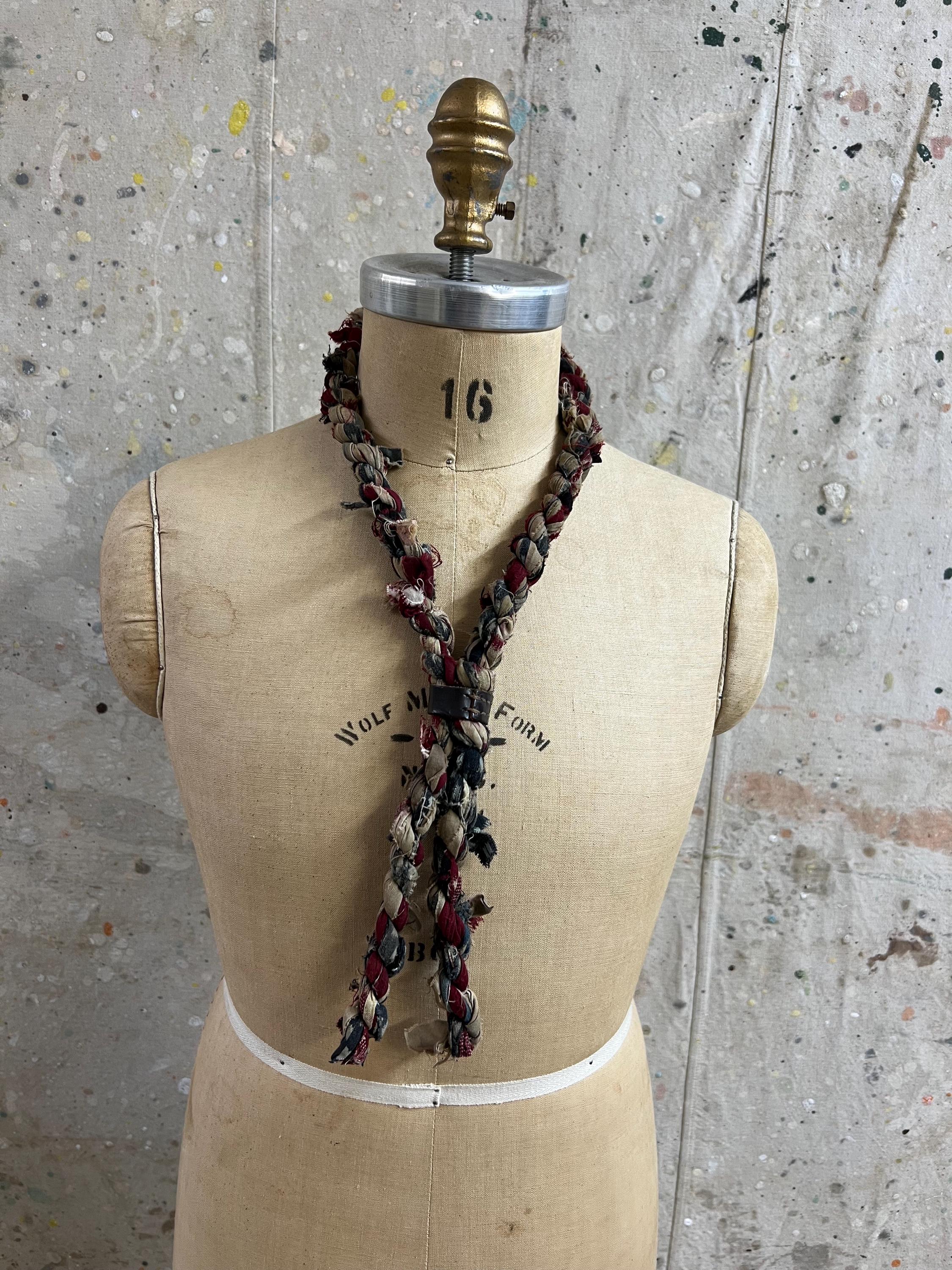 Vintage Japanese Cotton Famer's Braiding Rope Necklace #3987 - Etsy