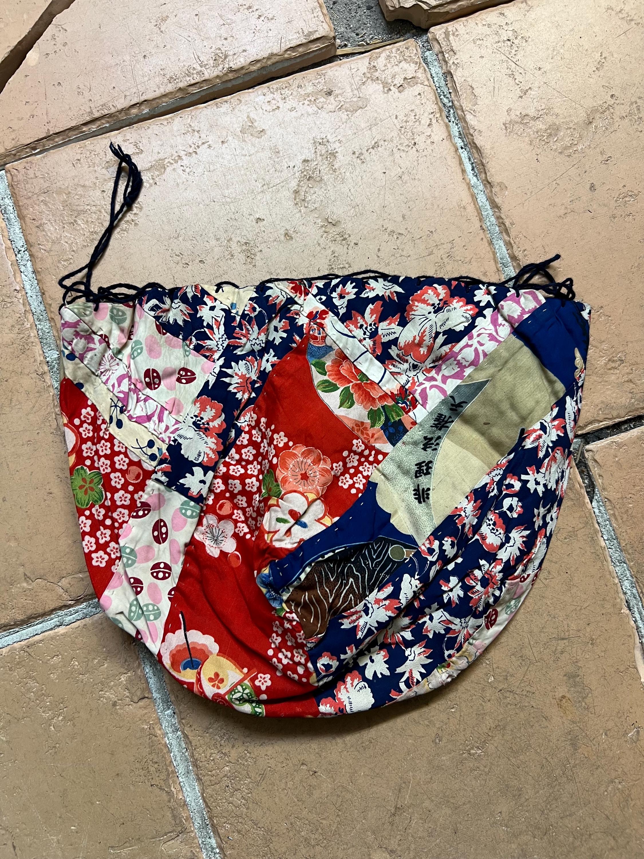 Vintage Japanese Kimono Fabric Patched Tokimai-bukuro Bag #4290 - Etsy