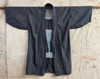 Vintage Japanese Plaid Indigo Dyed Noragi #1331 - Etsy