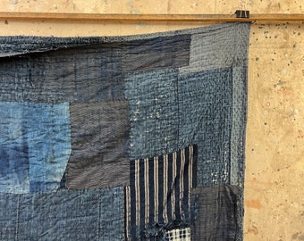 Vintage Japanese Indigo Dyed Boro Rug #1247 - Etsy