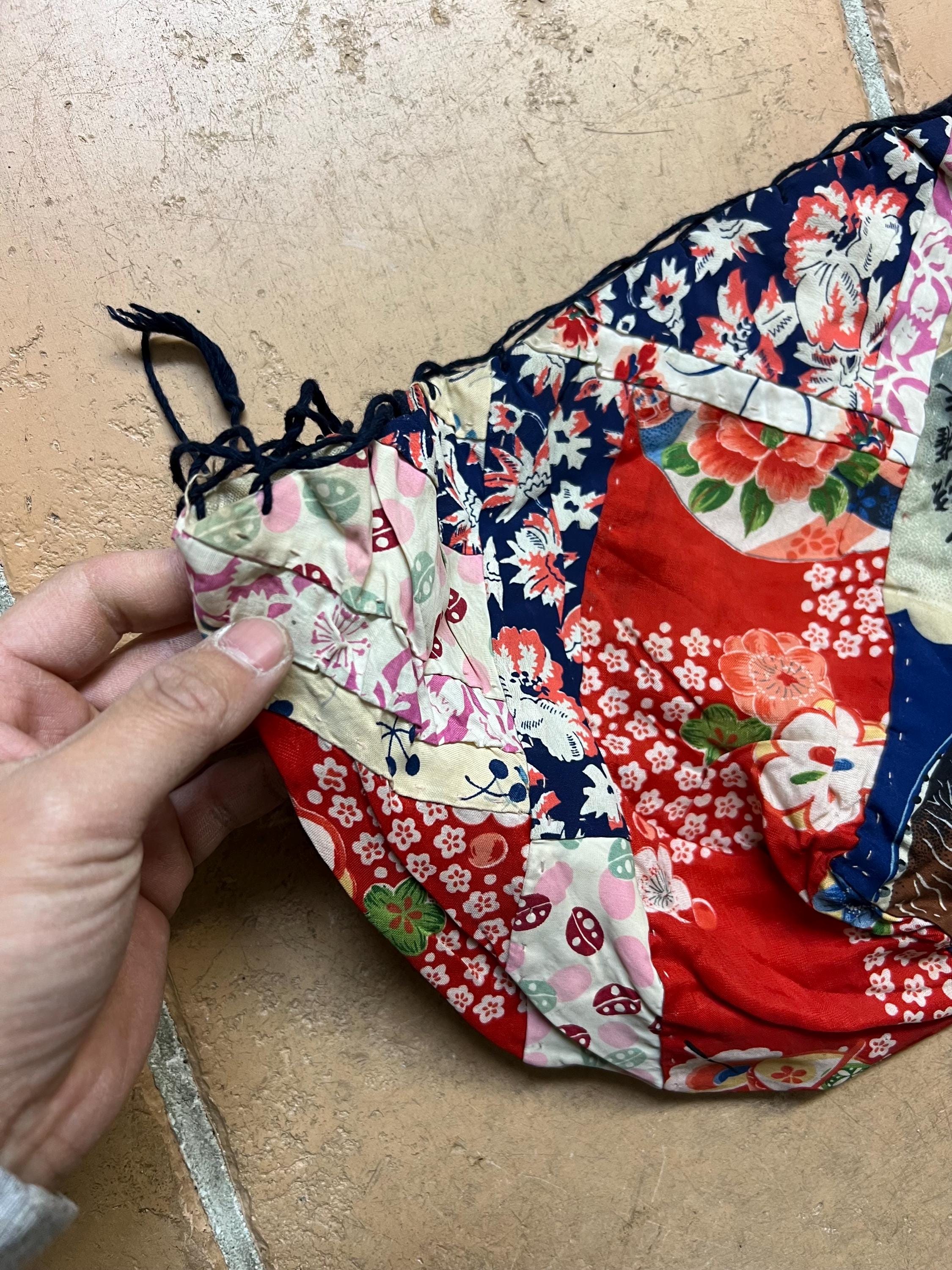 Vintage Japanese Kimono Fabric Patched Tokimai-bukuro Bag #4290 - Etsy