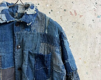 Buy Japanese Super Boro Patched All Hand Stitched Jacket Online in