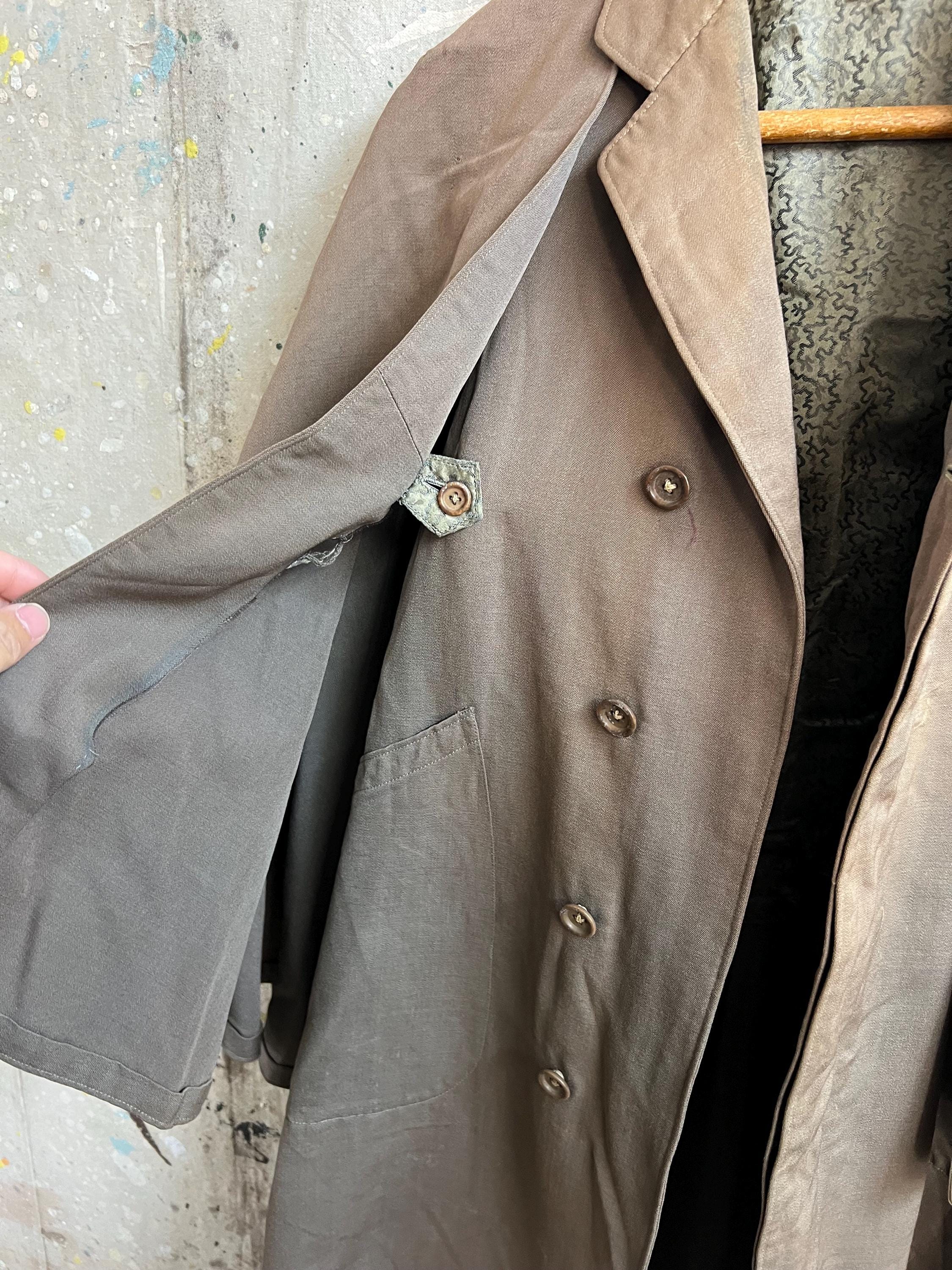 Vintage Japanese Sun Fade Wool Inverness Coat Around Early