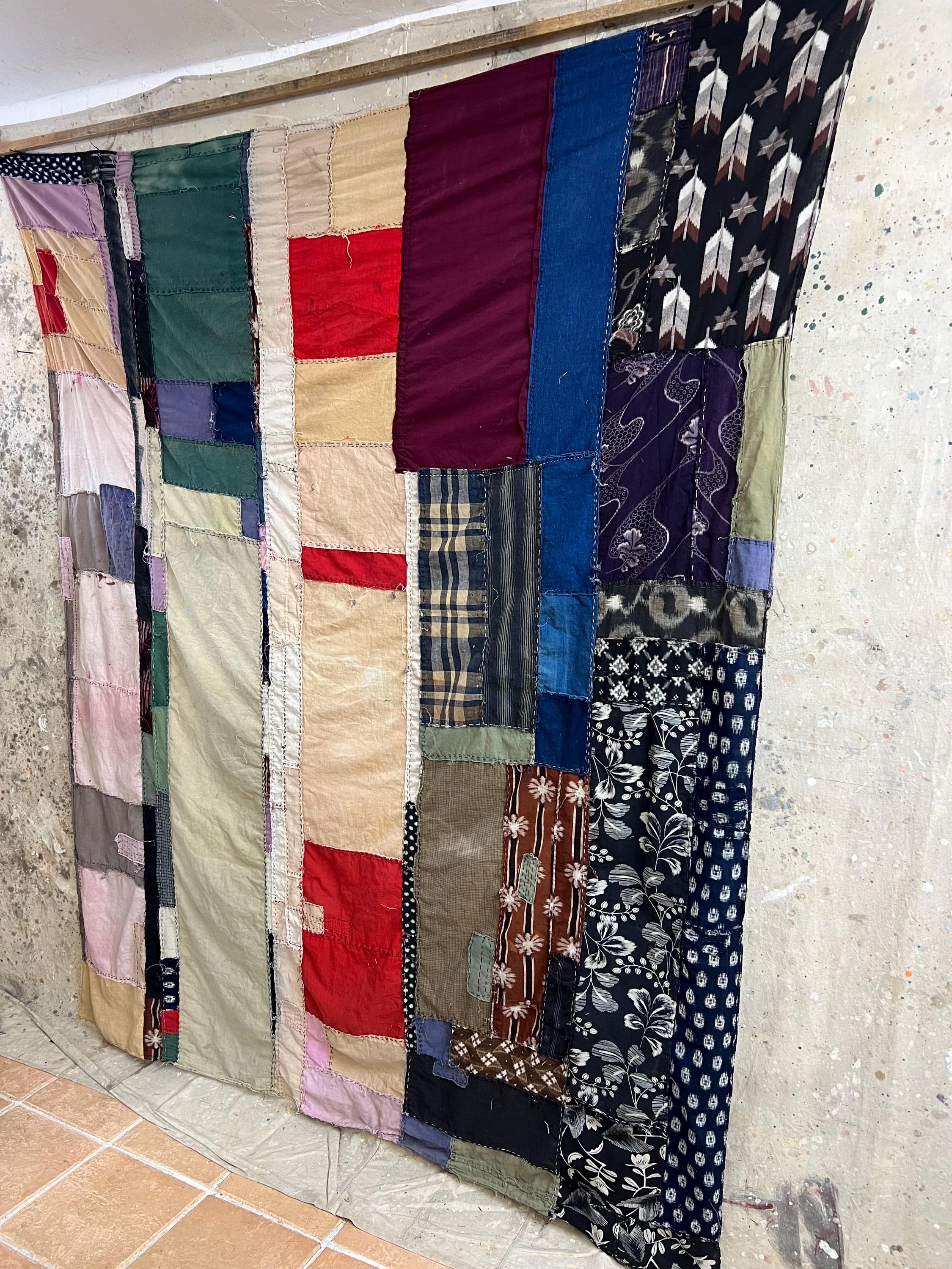 ビンテージ　かけ布 Vintage Japanese Large Boro Patched Fabric #3043 - Etsy UK