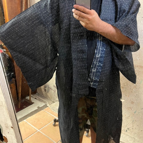 Shops Vintage Japanese indigo dyed summer kimono #436