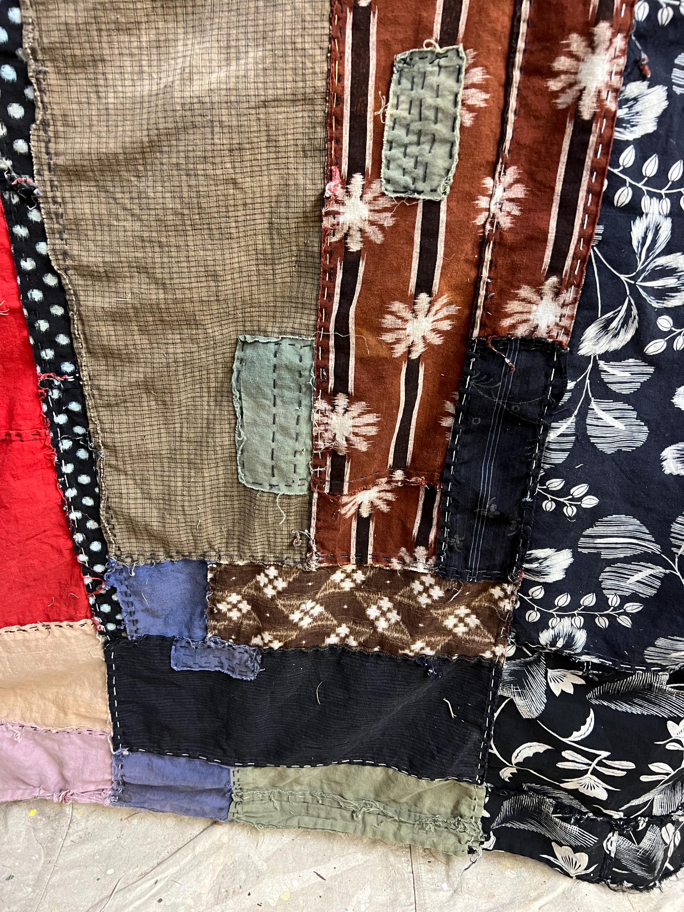 ビンテージ　かけ布 Vintage Japanese Large Boro Patched Fabric #3043 - Etsy UK