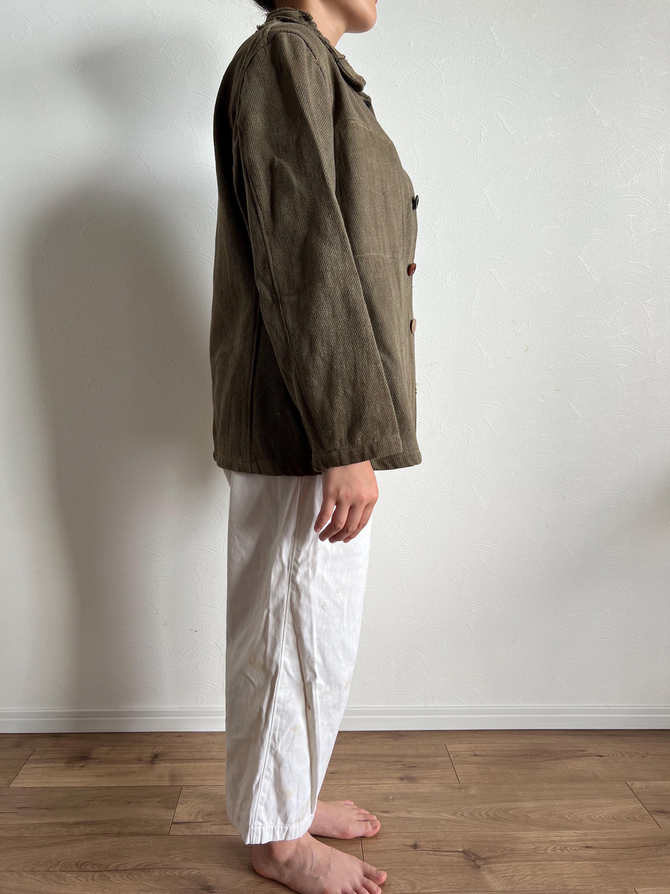 ジャケット・アウター 40-50s Japanese vintage wool jacket Vintage Japanese 40's Cotton Wool Jacket #2550 - Etsy Canada