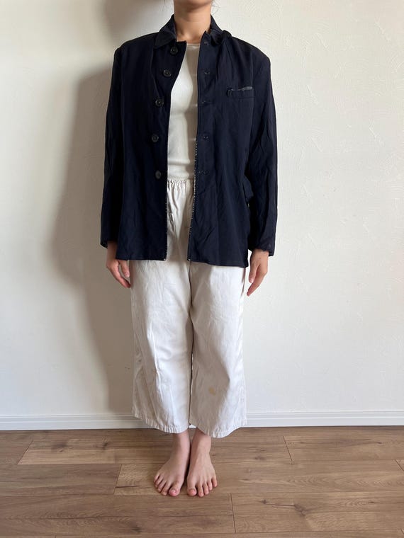 Vintage Japanese 50's Destroyed Railroad Wool Jacket #2583