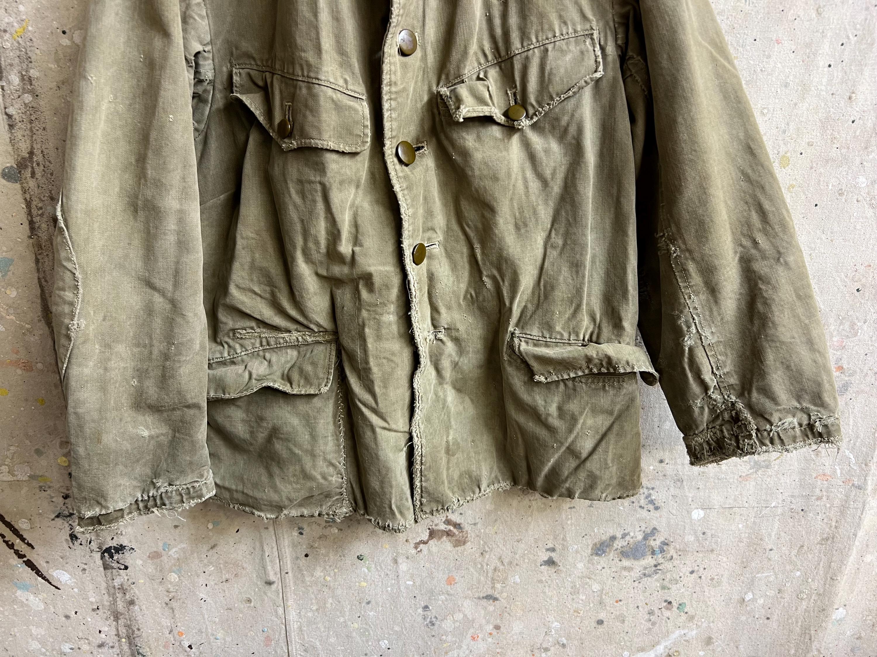 Vintage Japanese 40's Fade Cotton Military Jacket#2544 - Etsy