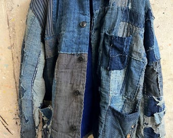 Buy Japanese Super Boro Patched All Hand Stitched Jacket Online in